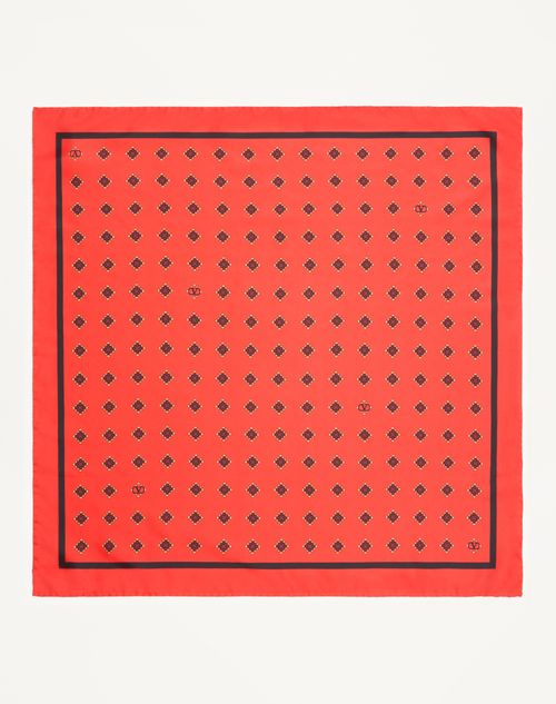 Valentino Garavani - Opticool Silk Scarf - Red/black - Man - Soft Accessories